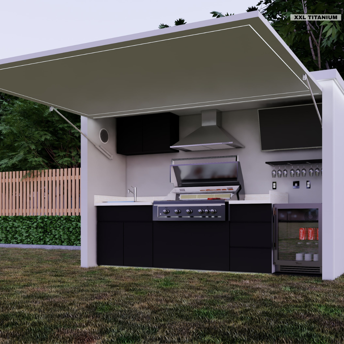 ELEV8 Outdoor BBQ Kitchen XXL in Titanium – heavy-duty stainless steel XXL kitchen for backyard chefs